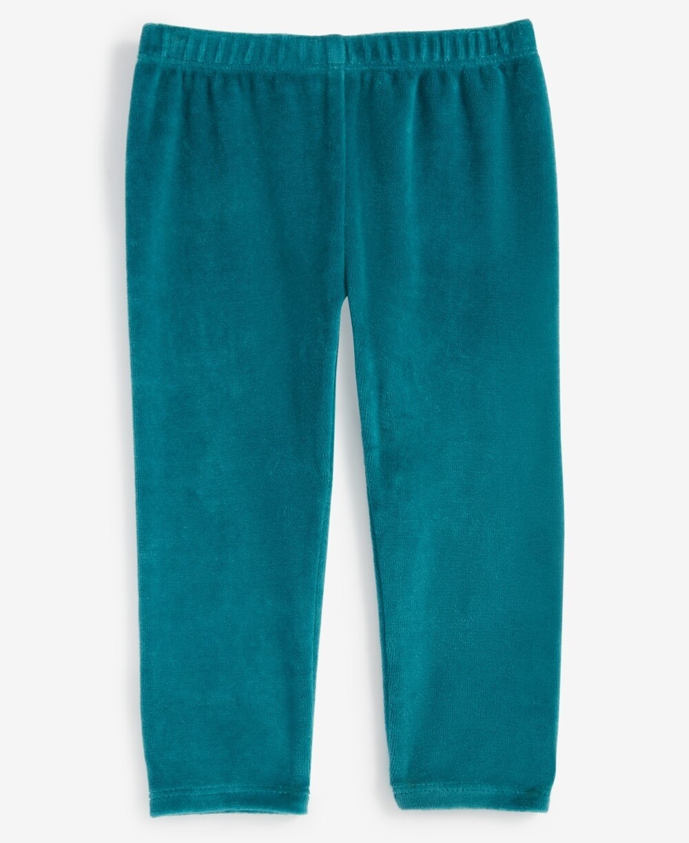 First Impressions Solid Velour Leggings Baby Girls Size 3-6 Months Shaded Spruce